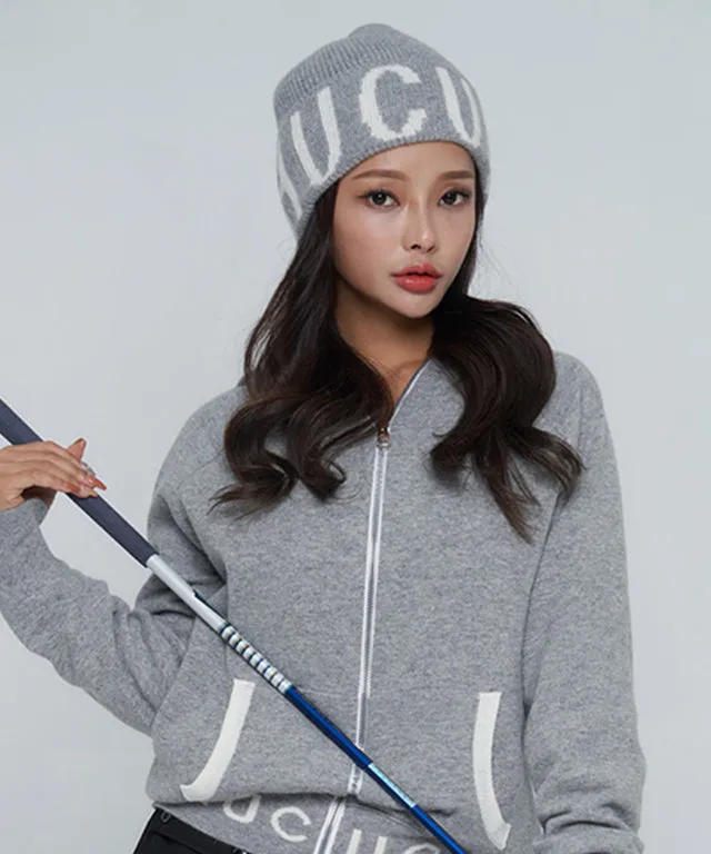 CHUCUCHU Knit Lettering Beanie