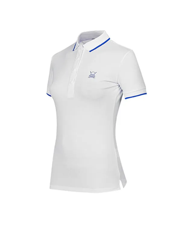 CHUCUCHU Women's Line Point Top - White
