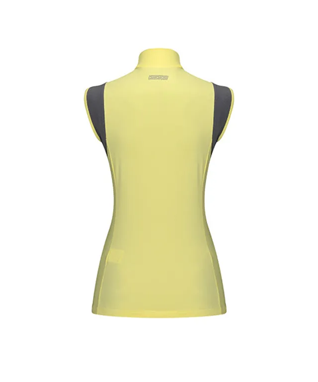 CHUCUCHU Women's Mesh Dual Point Top - Lemon Yellow