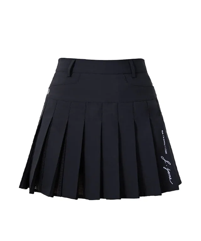 J.Jane Mesh Point Tennis Skirt (Black)
